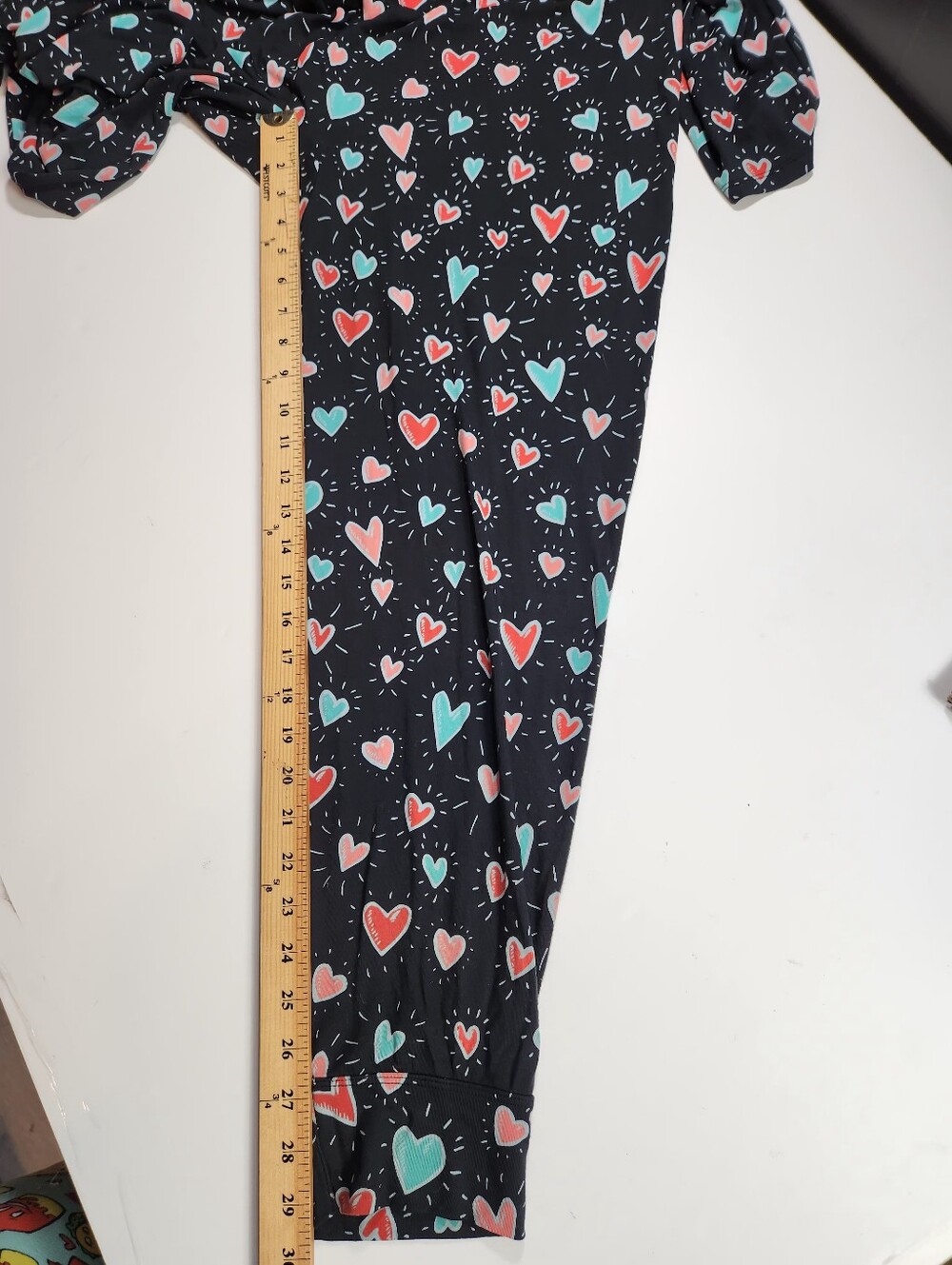 MeUndies Heart Print Hooded Zip Front One Piece Lounge Jumpsuit XL 2XL Cozy - Picture 12 of 12